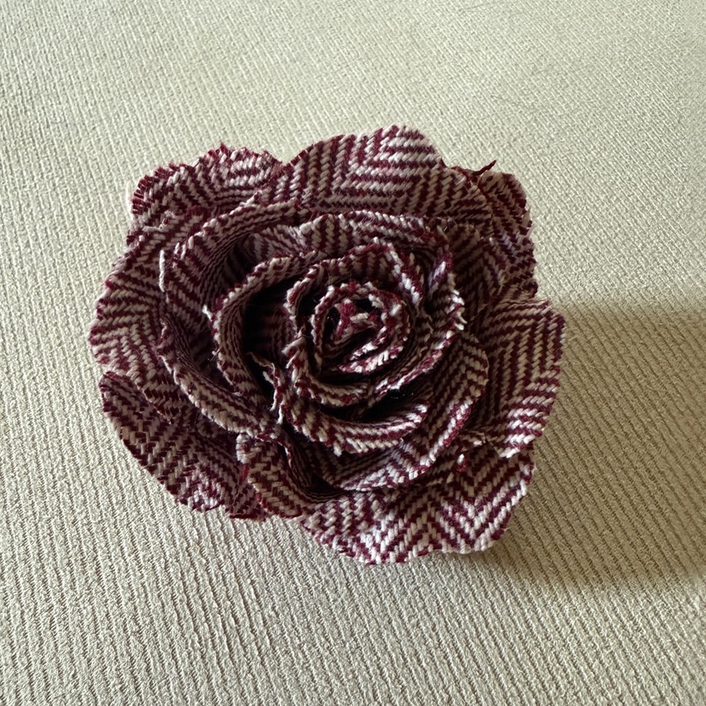 Fabric flower brooch